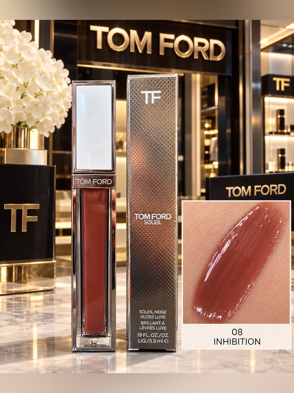 Tom Ford Soleil Neige Gloss Luxe — 08 Inhibition Lip Gloss